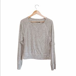 Rag & Bone Grey Long Sleeve Wide Crew Neck T Shirt